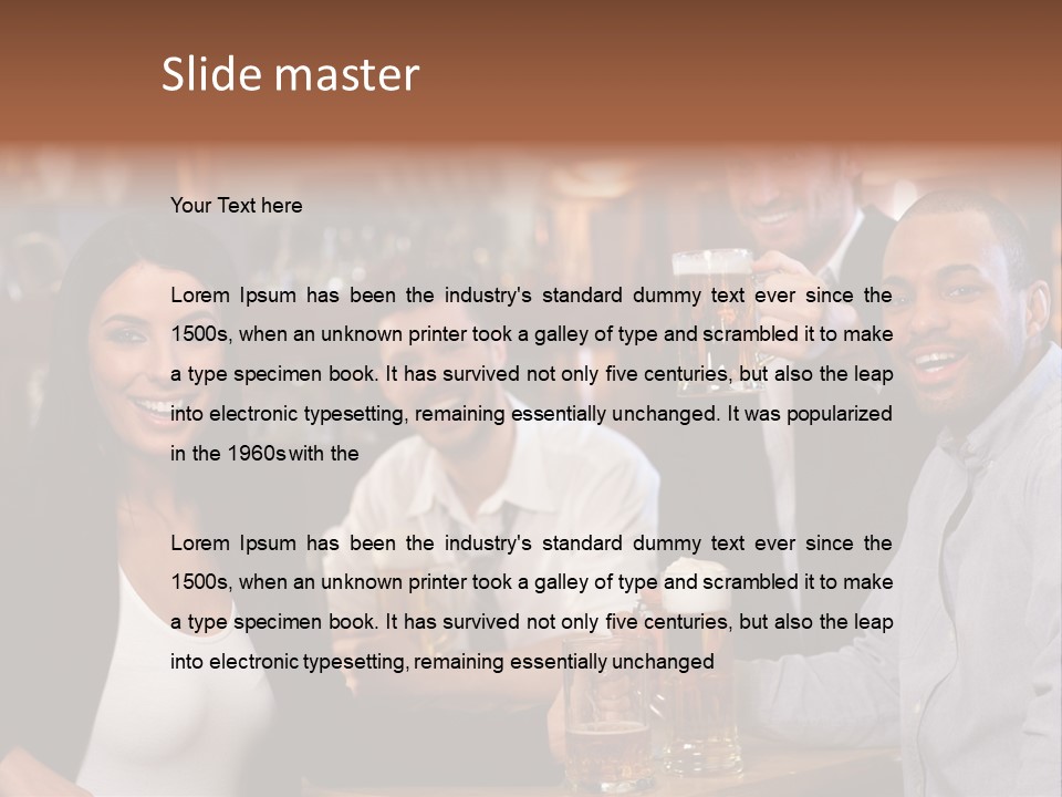 Drinks Camera Friends PowerPoint Template