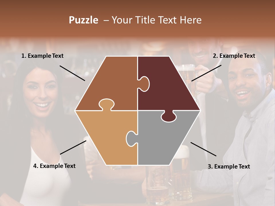 Drinks Camera Friends PowerPoint Template
