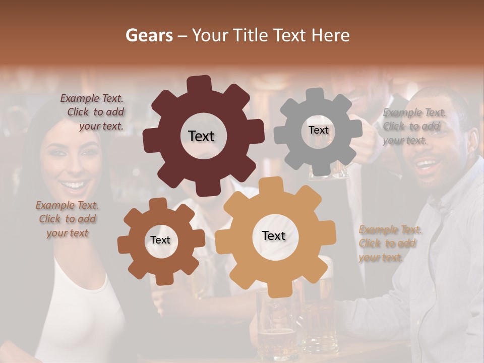 Drinks Camera Friends PowerPoint Template