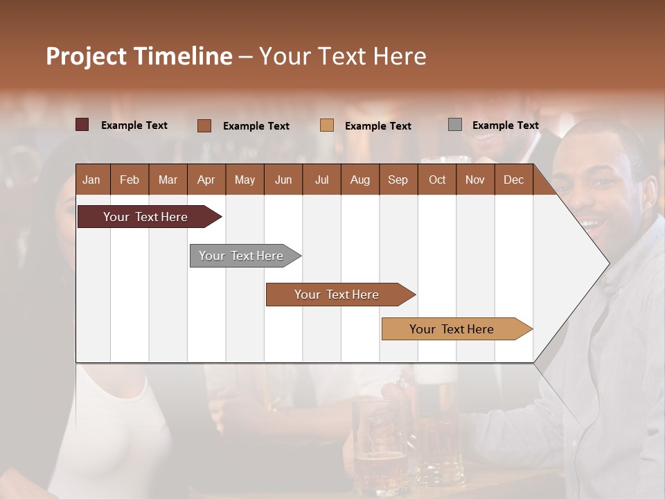Drinks Camera Friends PowerPoint Template