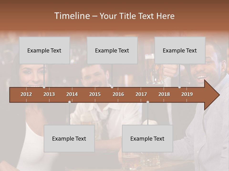 Drinks Camera Friends PowerPoint Template