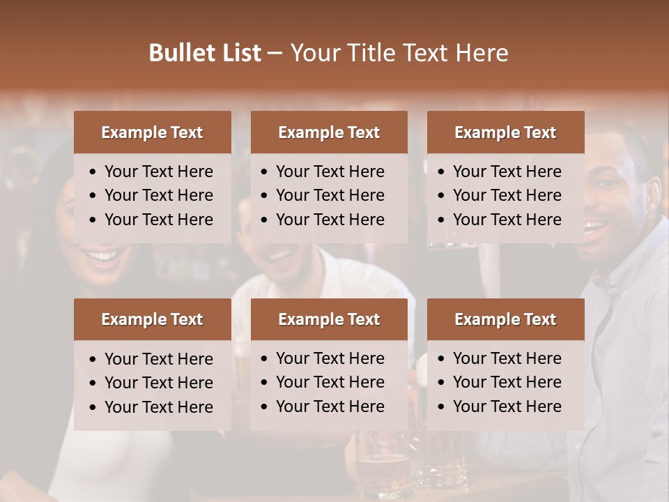 Drinks Camera Friends PowerPoint Template