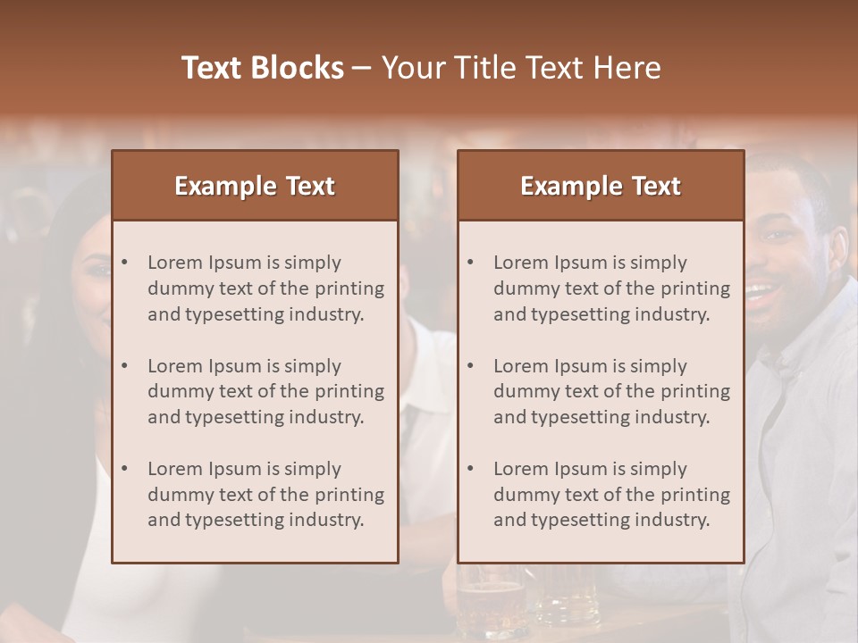Drinks Camera Friends PowerPoint Template