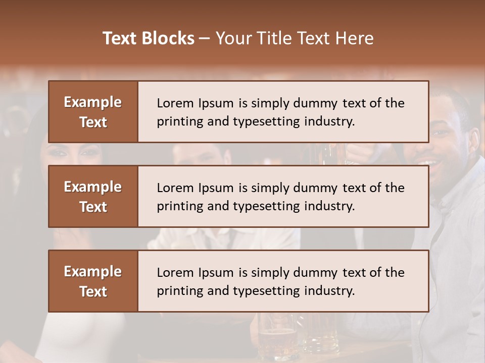 Drinks Camera Friends PowerPoint Template