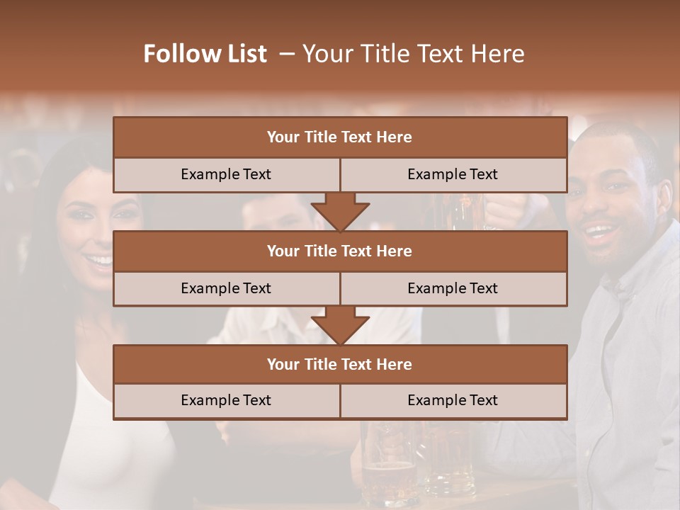 Drinks Camera Friends PowerPoint Template