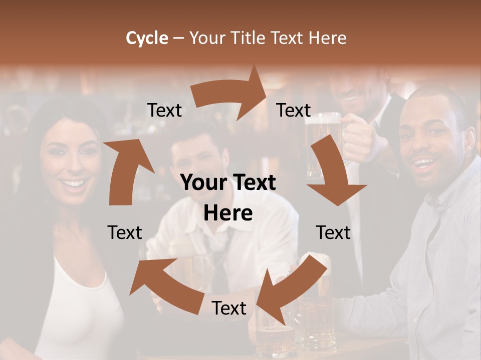 Drinks Camera Friends PowerPoint Template