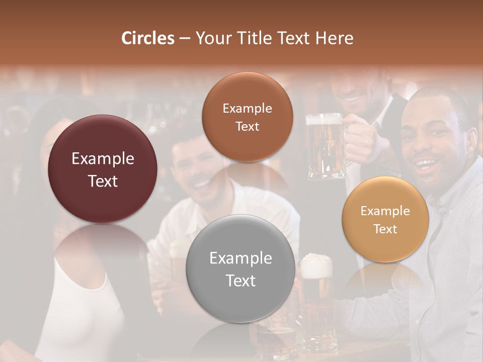 Drinks Camera Friends PowerPoint Template