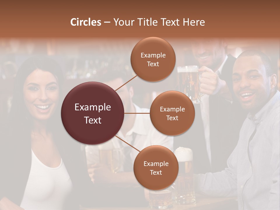 Drinks Camera Friends PowerPoint Template