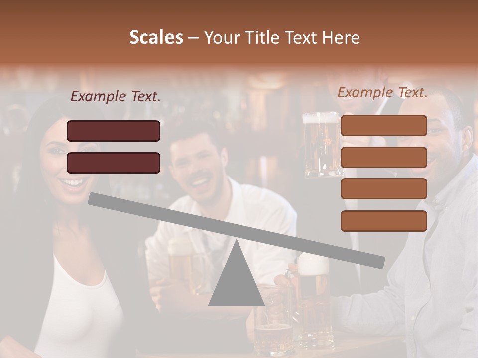 Drinks Camera Friends PowerPoint Template