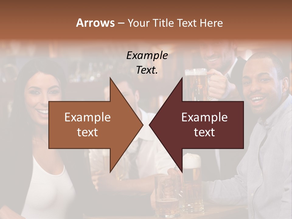 Drinks Camera Friends PowerPoint Template