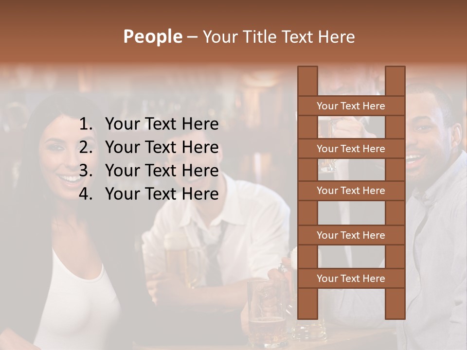 Drinks Camera Friends PowerPoint Template