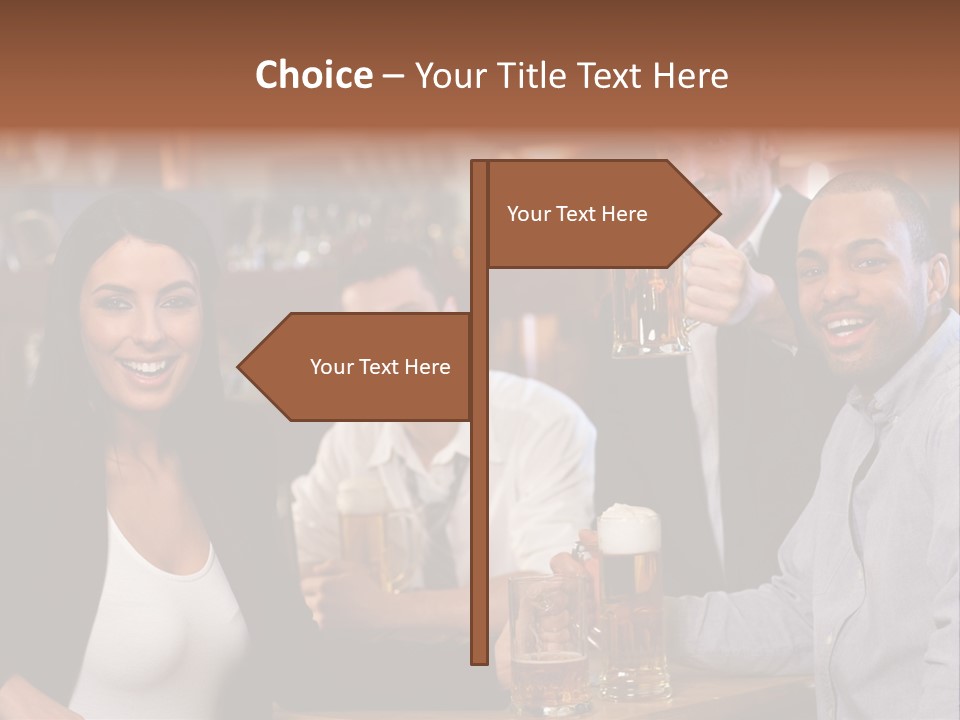 Drinks Camera Friends PowerPoint Template