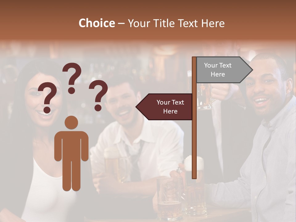 Drinks Camera Friends PowerPoint Template
