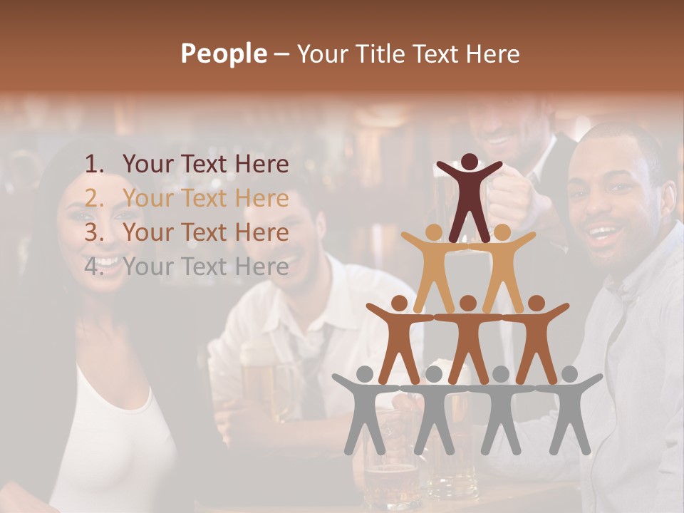 Drinks Camera Friends PowerPoint Template