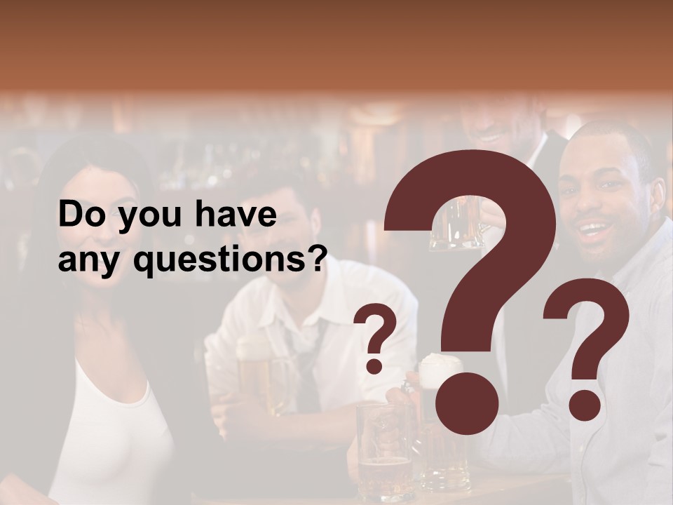 Drinks Camera Friends PowerPoint Template