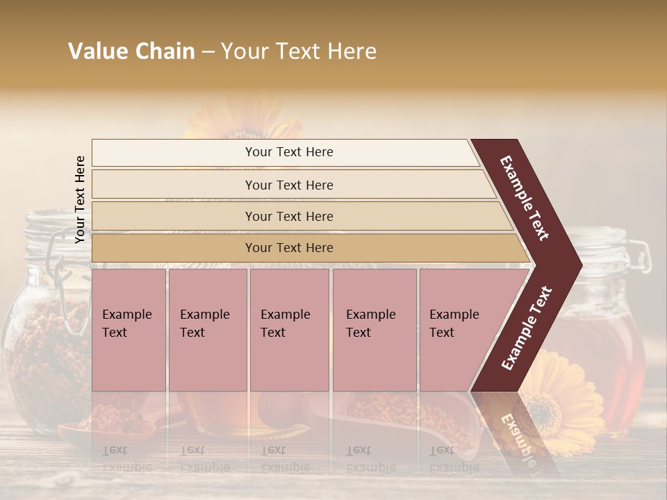 Bees Table Flowers PowerPoint Template