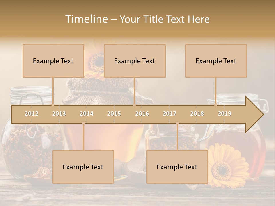 Bees Table Flowers PowerPoint Template