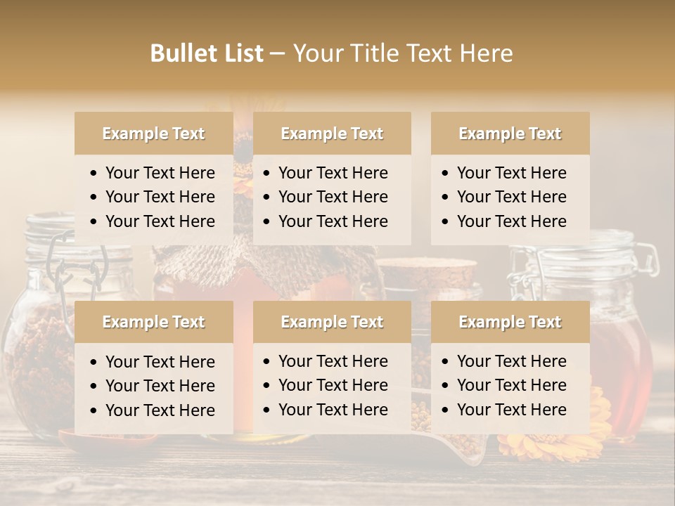 Bees Table Flowers PowerPoint Template
