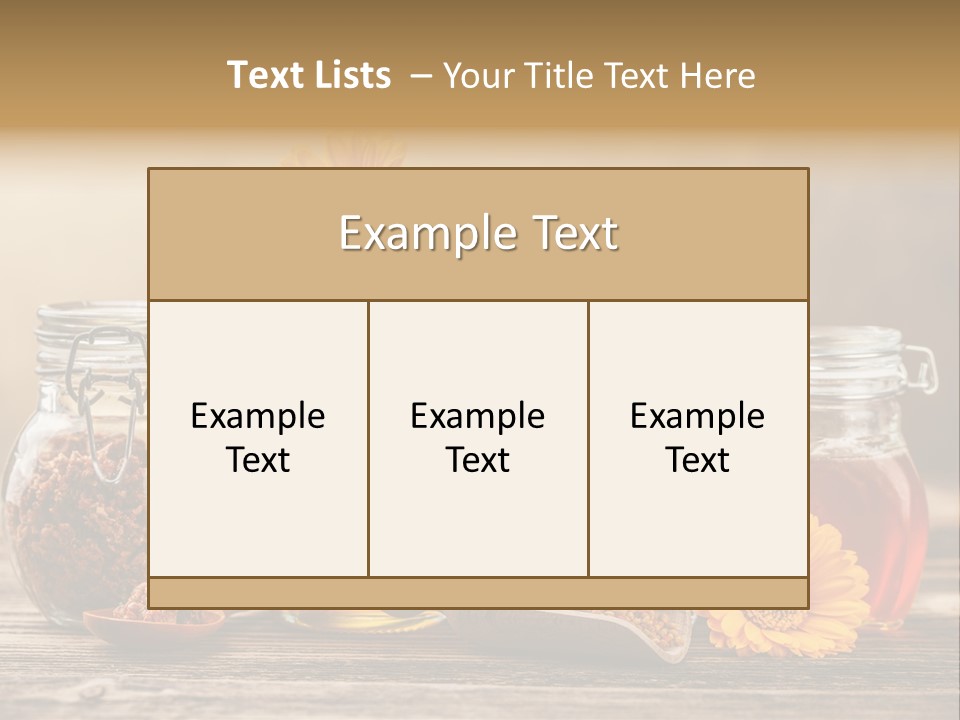 Bees Table Flowers PowerPoint Template