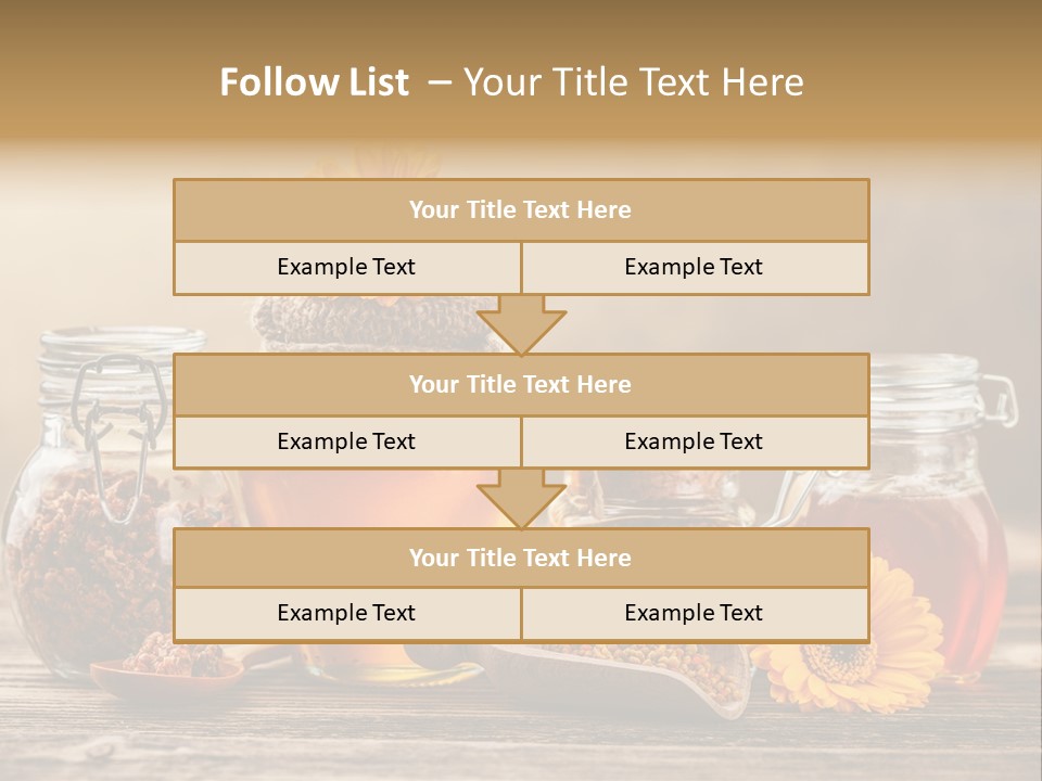 Bees Table Flowers PowerPoint Template