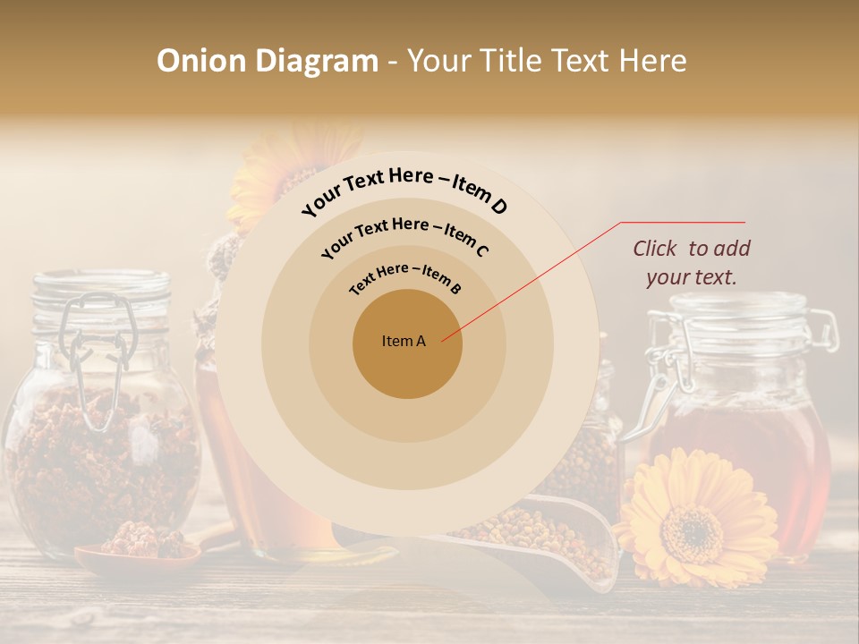 Bees Table Flowers PowerPoint Template