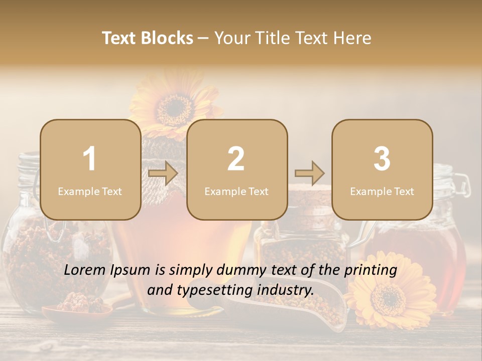 Bees Table Flowers PowerPoint Template