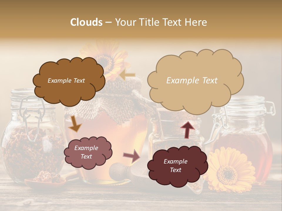 Bees Table Flowers PowerPoint Template