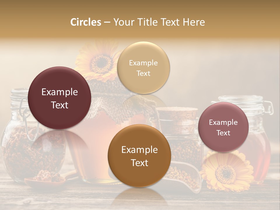 Bees Table Flowers PowerPoint Template