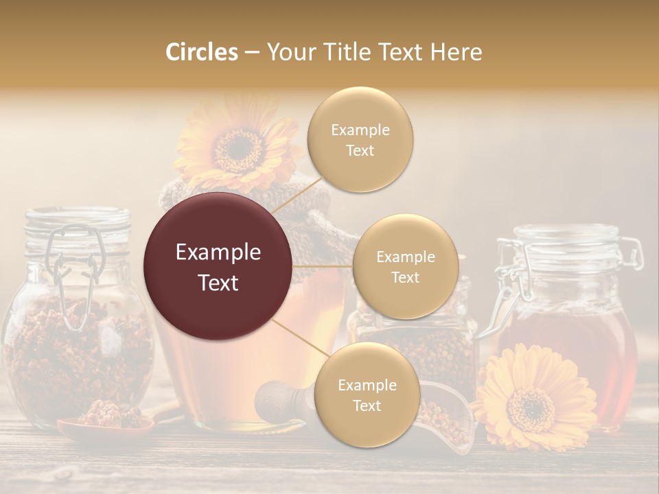 Bees Table Flowers PowerPoint Template