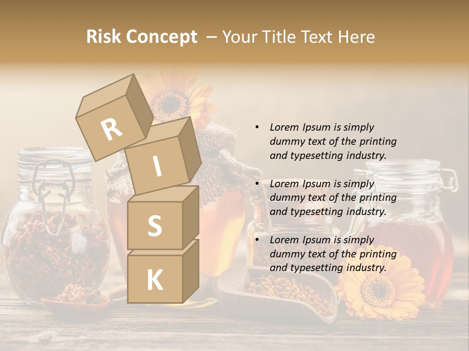 Bees Table Flowers PowerPoint Template