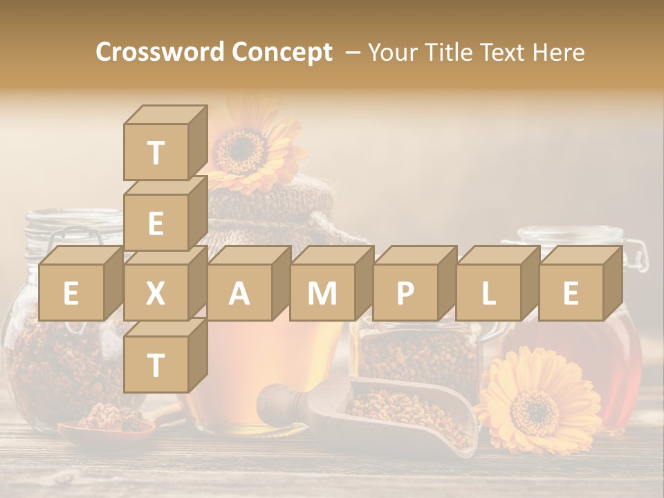 Bees Table Flowers PowerPoint Template