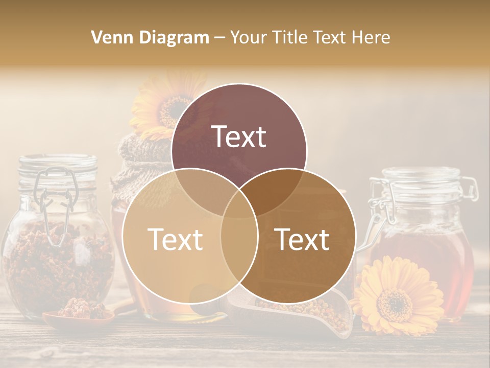 Bees Table Flowers PowerPoint Template