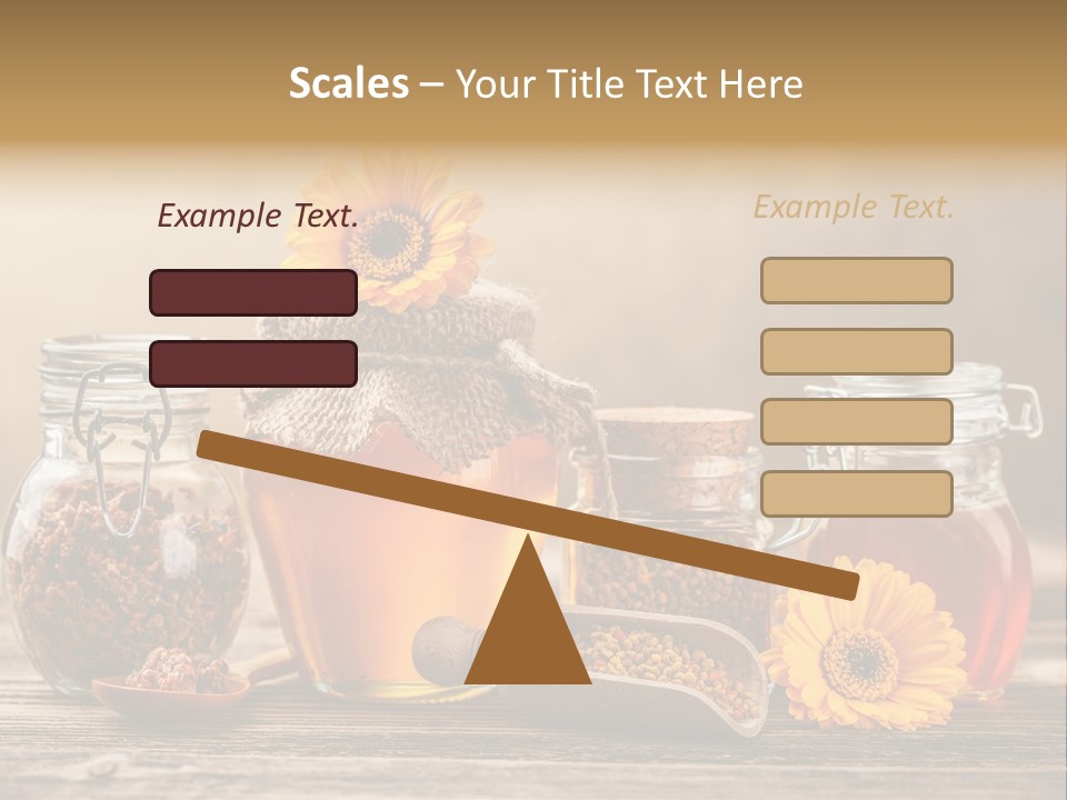 Bees Table Flowers PowerPoint Template