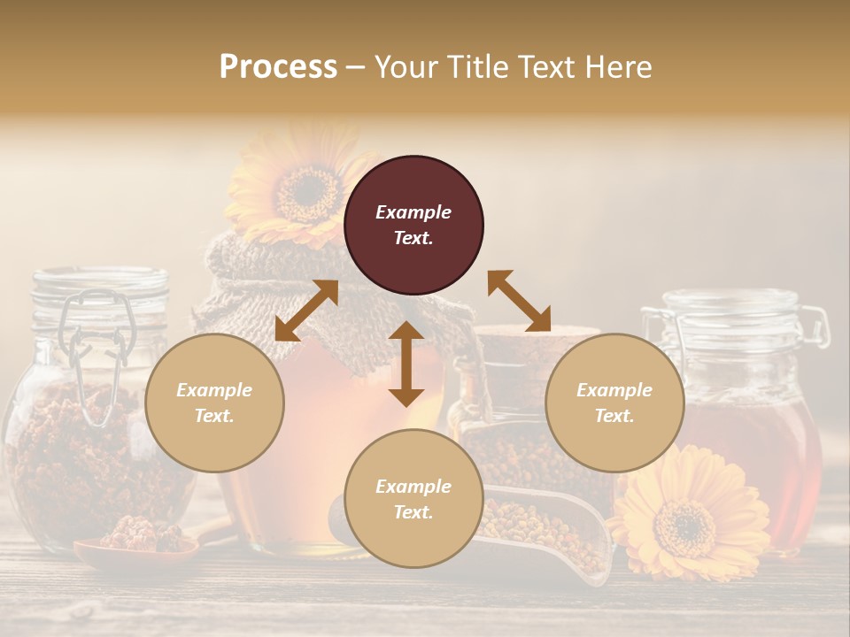 Bees Table Flowers PowerPoint Template