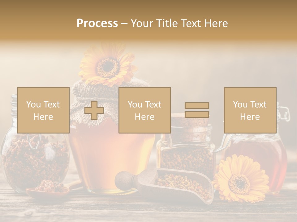 Bees Table Flowers PowerPoint Template