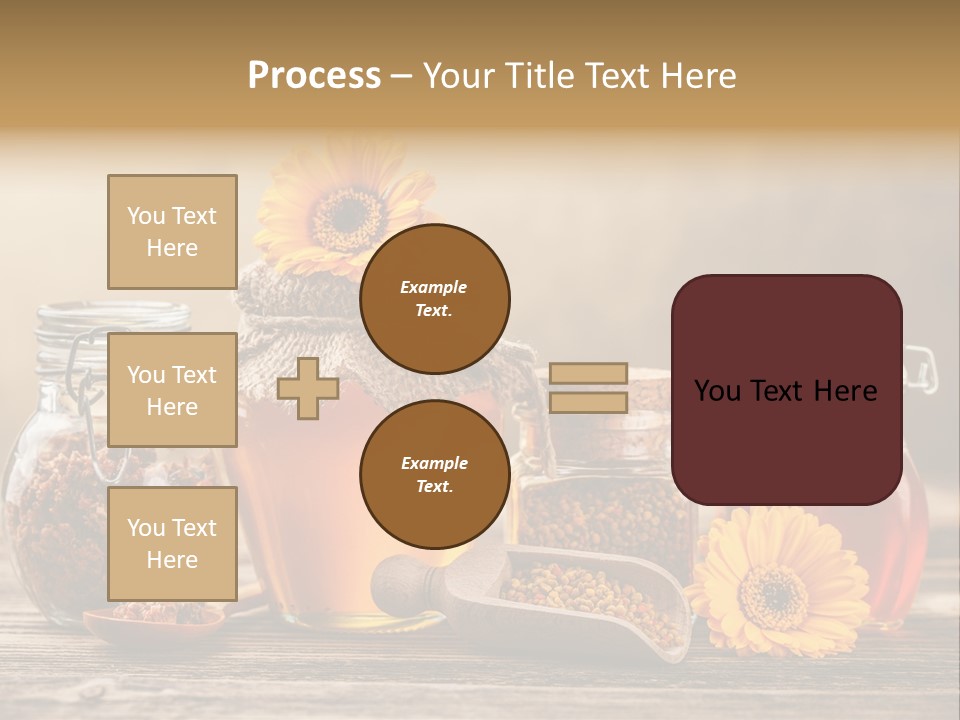 Bees Table Flowers PowerPoint Template
