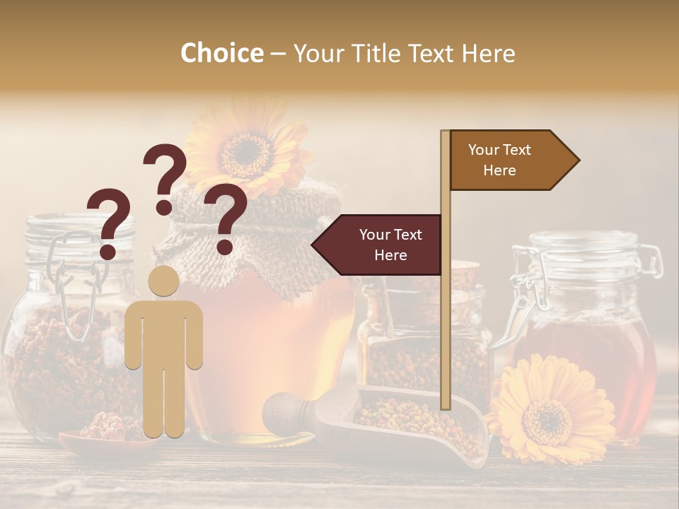 Bees Table Flowers PowerPoint Template