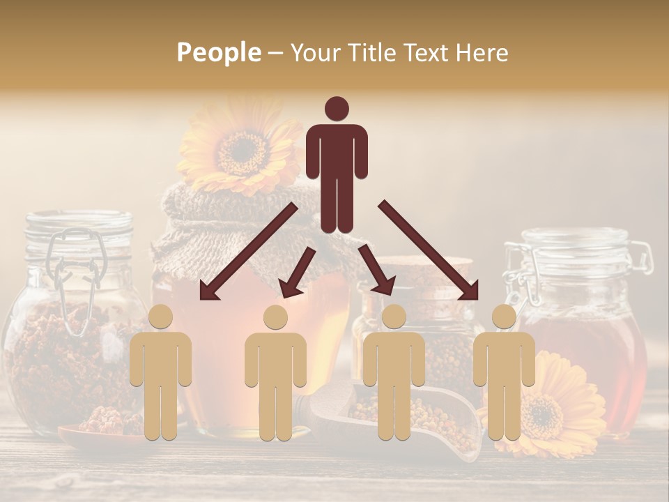 Bees Table Flowers PowerPoint Template