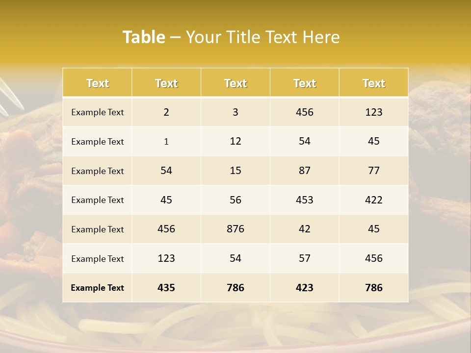 Mushroom Pasta Italy PowerPoint Template