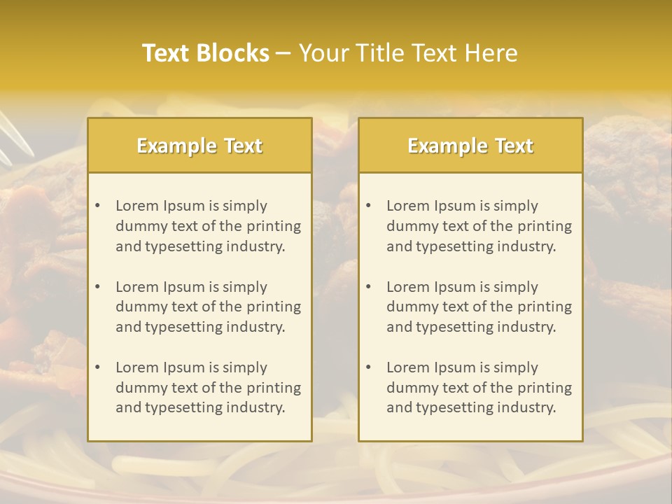 Mushroom Pasta Italy PowerPoint Template
