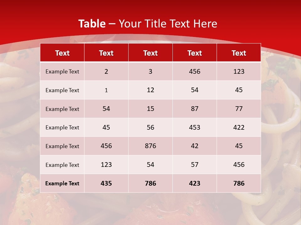 Nourriture Pates Recette PowerPoint Template