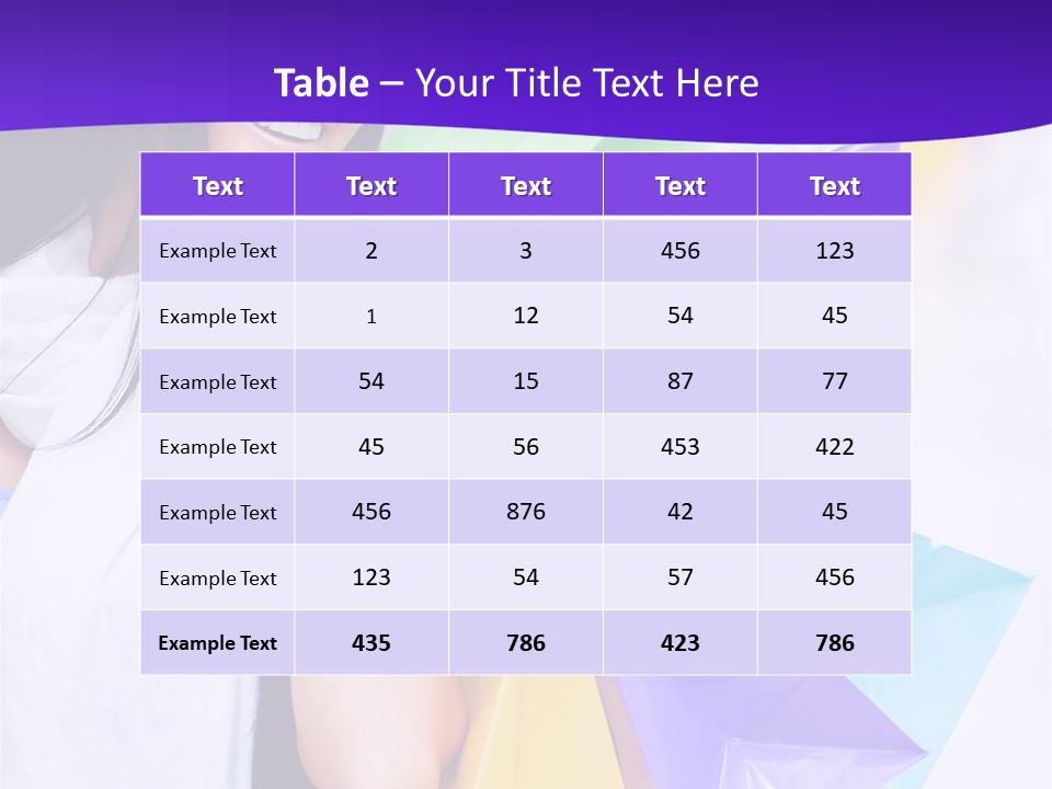 Customer Purchases  PowerPoint Template