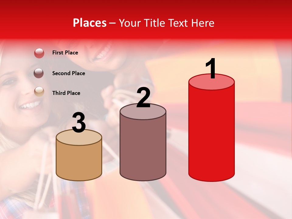 Supermarket Lady Smile PowerPoint Template