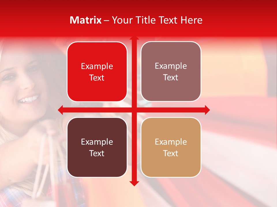 Supermarket Lady Smile PowerPoint Template