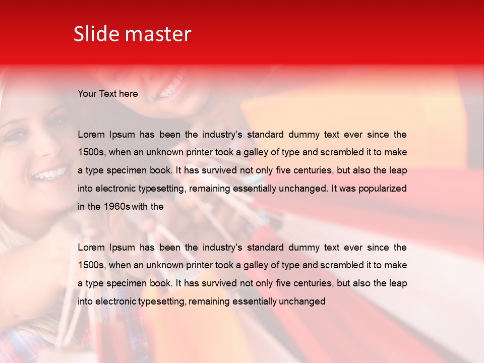 Supermarket Lady Smile PowerPoint Template