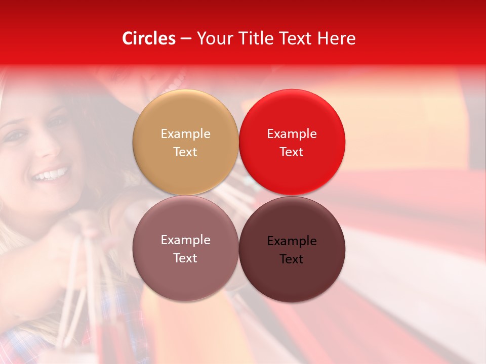 Supermarket Lady Smile PowerPoint Template