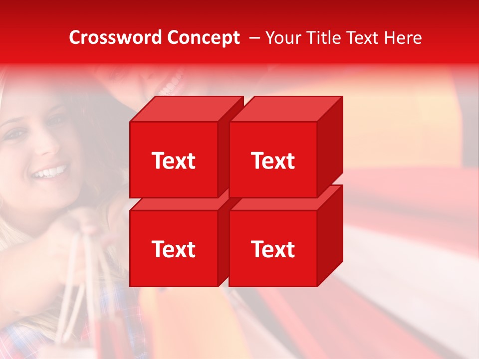 Supermarket Lady Smile PowerPoint Template