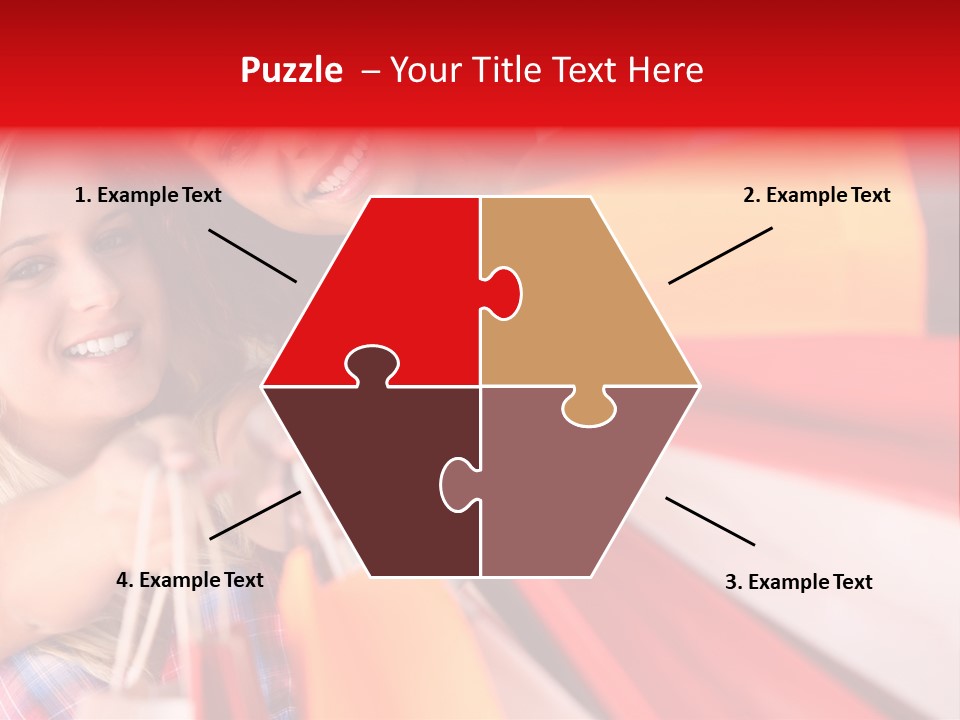 Supermarket Lady Smile PowerPoint Template