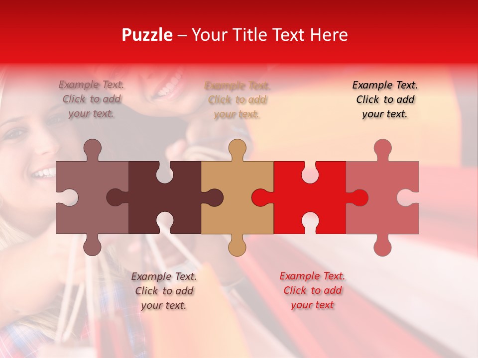 Supermarket Lady Smile PowerPoint Template