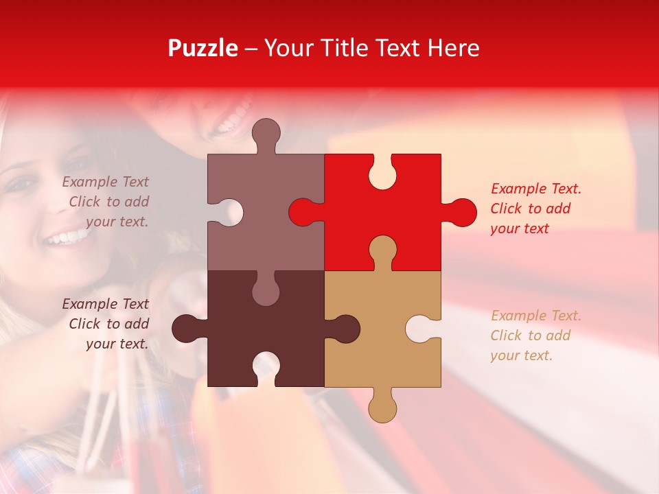 Supermarket Lady Smile PowerPoint Template